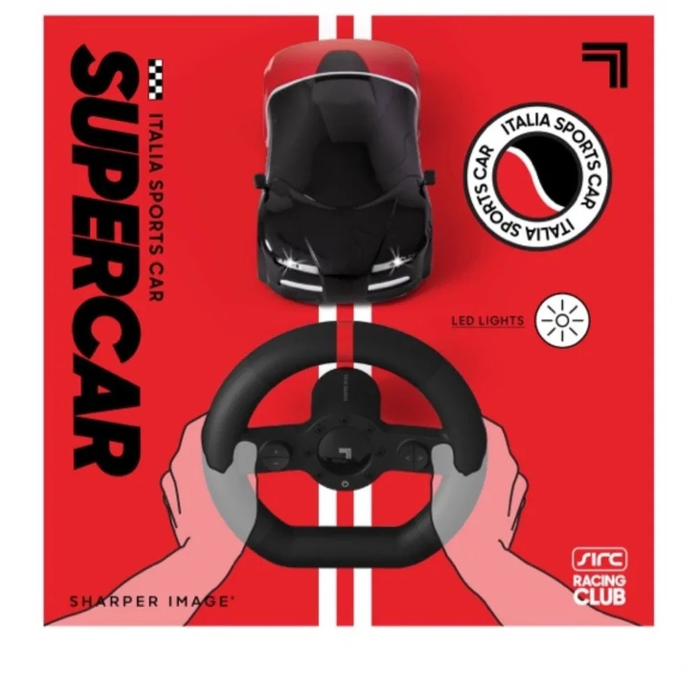 Sharper Image RC Italia Sports Car Bugatti Style Red Black Toy Car